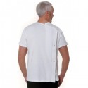 T-shirt mixte manches longues ouverture dos pression blanc t1