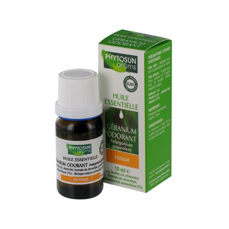 Huile essentielle de geranium odorant fatigue 10ml