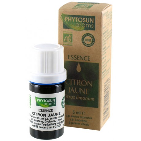 Essence bio de citron jaune 5ml