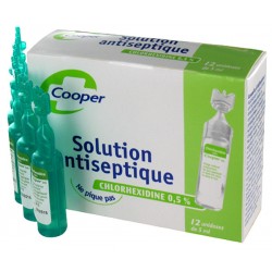 Solution antiseptique chlorhexidine 0,5% dosettes 12x5ml