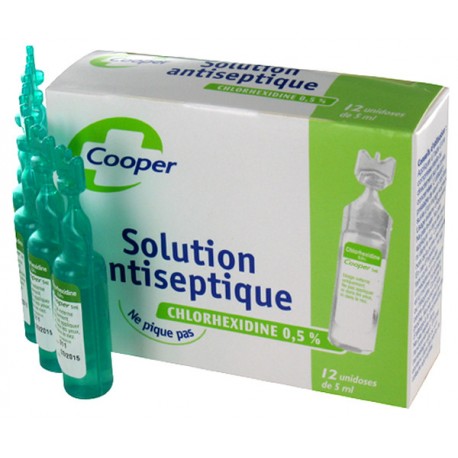 Solution antiseptique chlorhexidine 0,5% dosettes 12x5ml