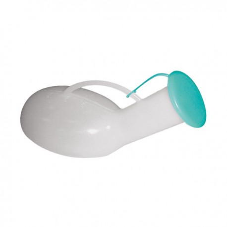 Urinal pour homme 1L en plastique naturel avec bouchon